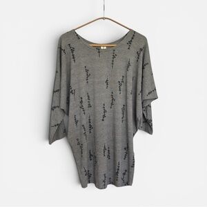 Smoking Lily Ina Shirt Grey Floral - One Size fits most